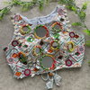 Navratari Special Real Mirror With Real Kaudi Blouse Wholesale Price In Surat